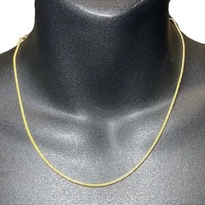 KARIZIA 18" Popcorn Coreana Chain Sterling Silver 18KT Gold Plated Made in Italy